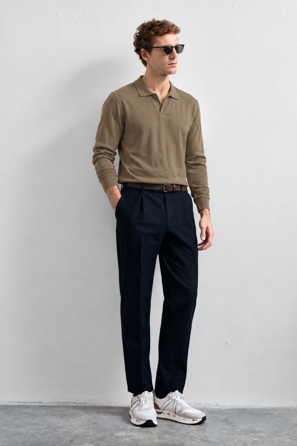 Drop Needle Brown Polo