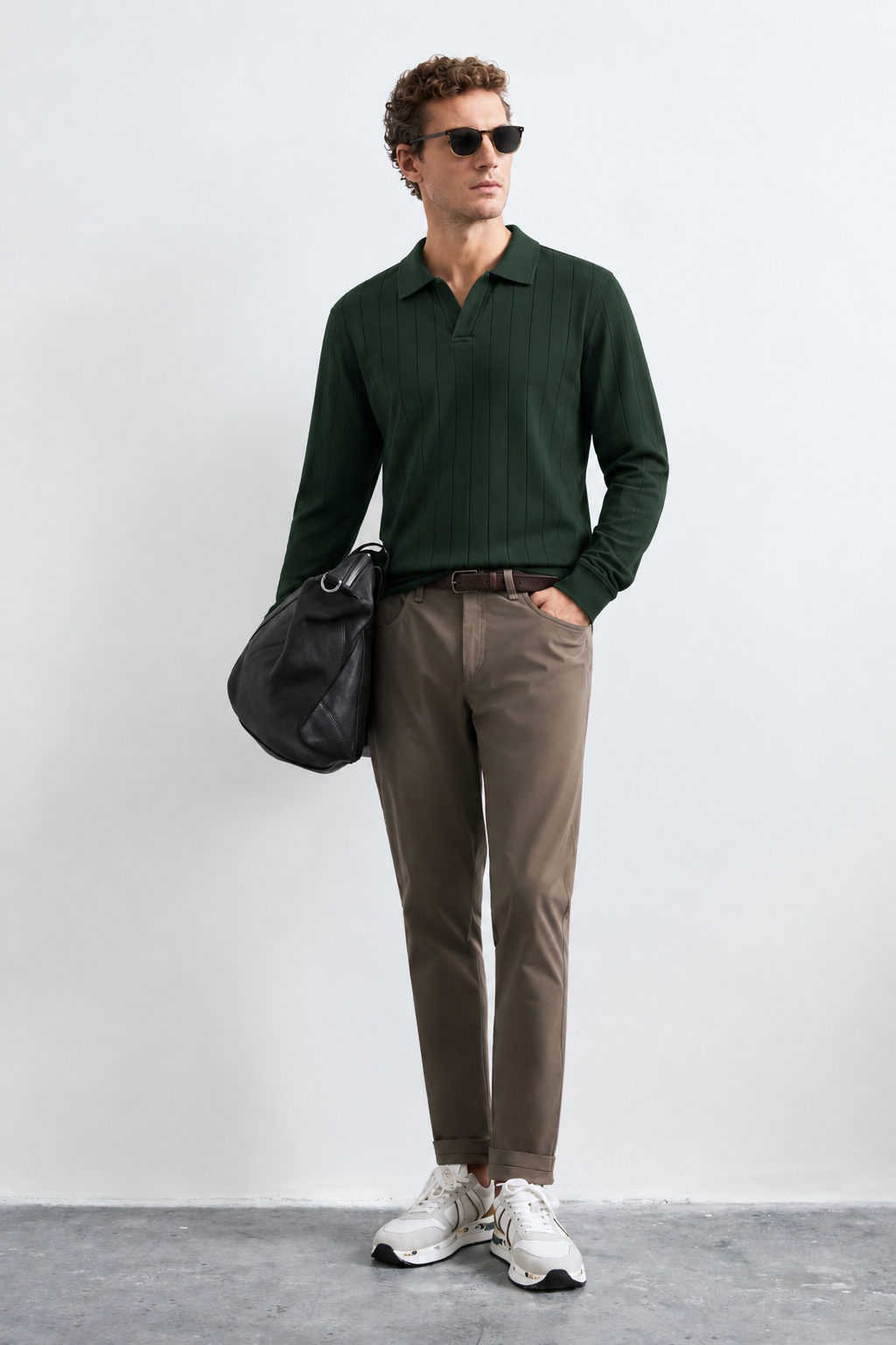 Drop Needle Olive Polo