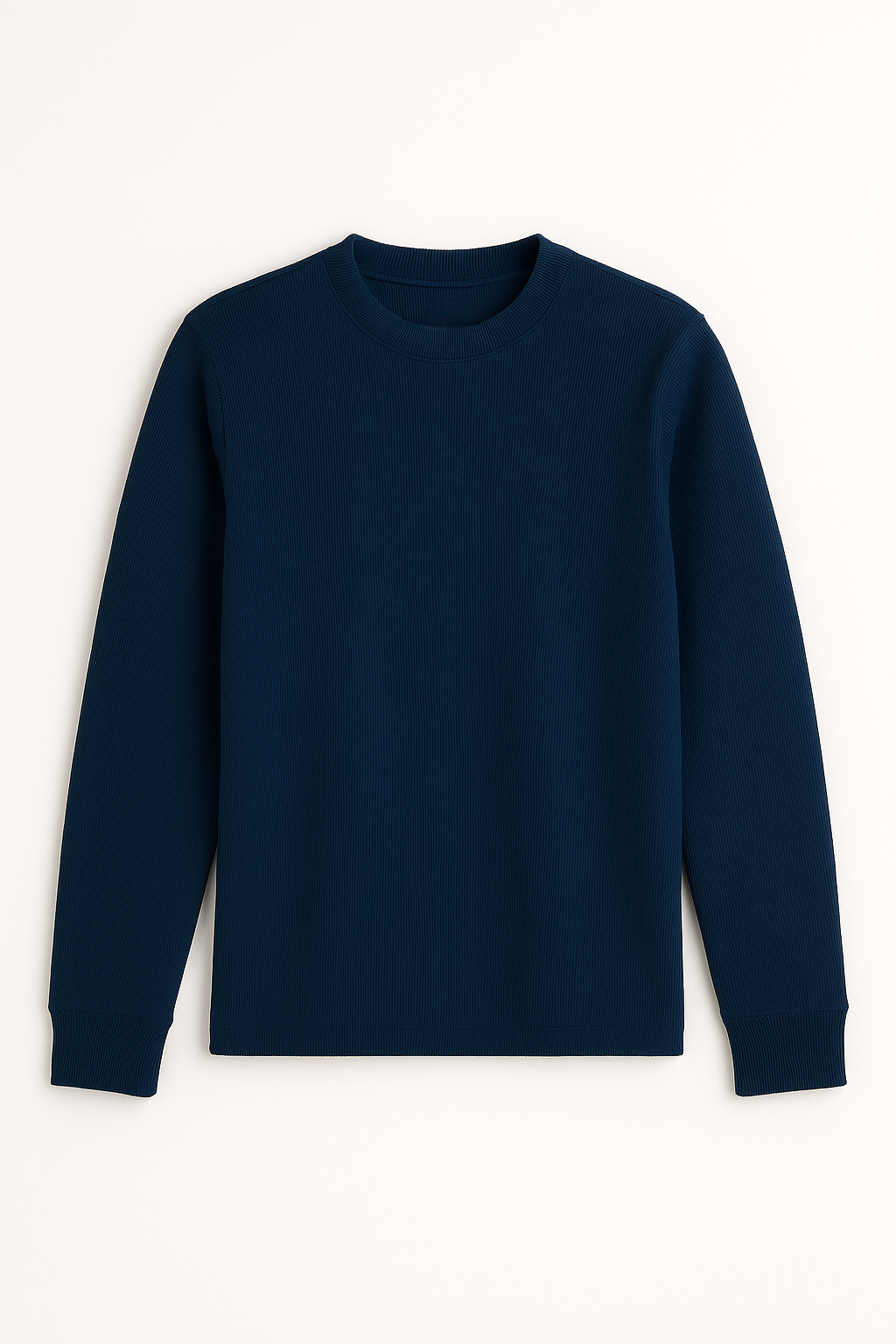 Navy Textured Sweatshirt