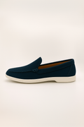 Teal Blue Suede Loafers