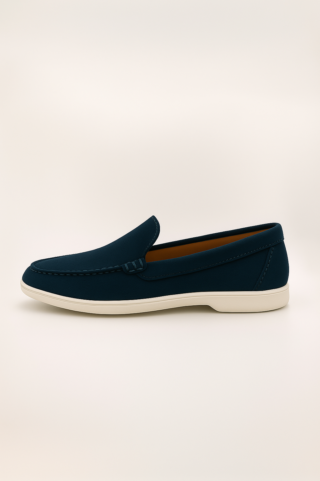 Teal Blue Suede Loafers