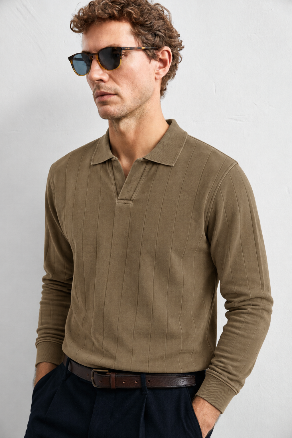 Drop Needle Brown Polo