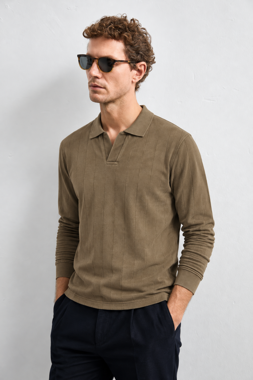 Drop Needle Brown Polo