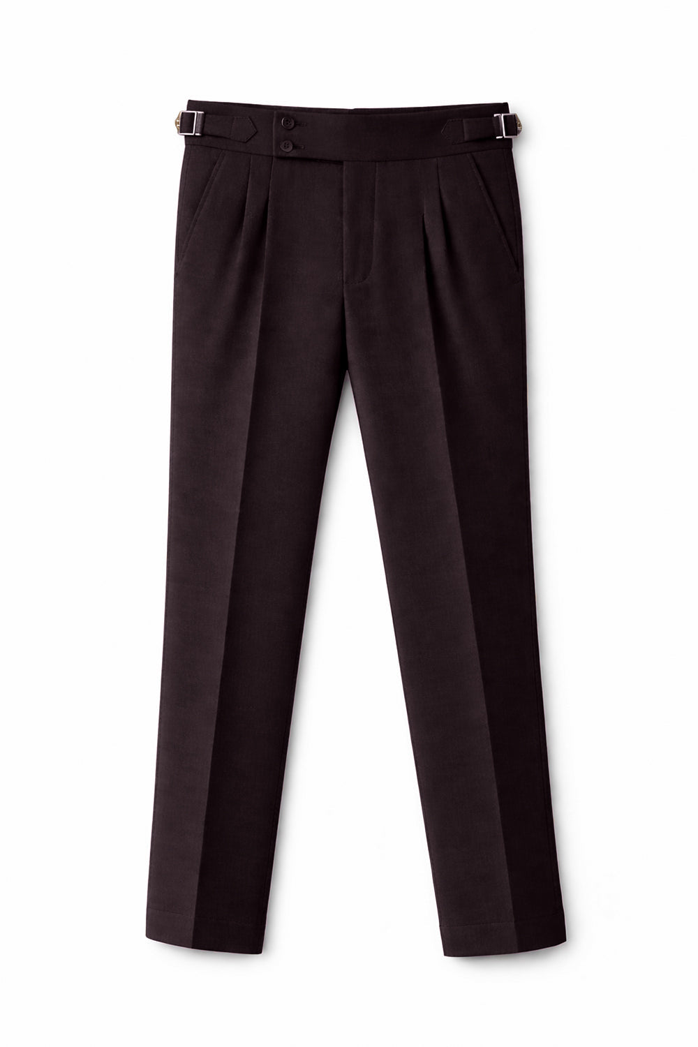 Walnut Brown Pleated Gurkha Pants
