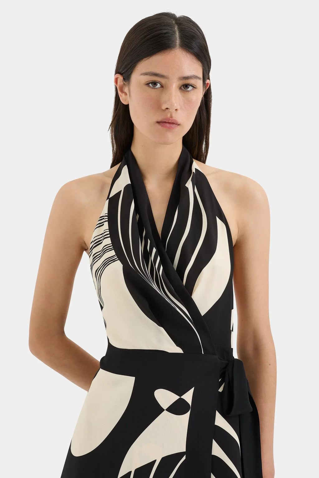 Amara Wrap Halter Mini Dress
