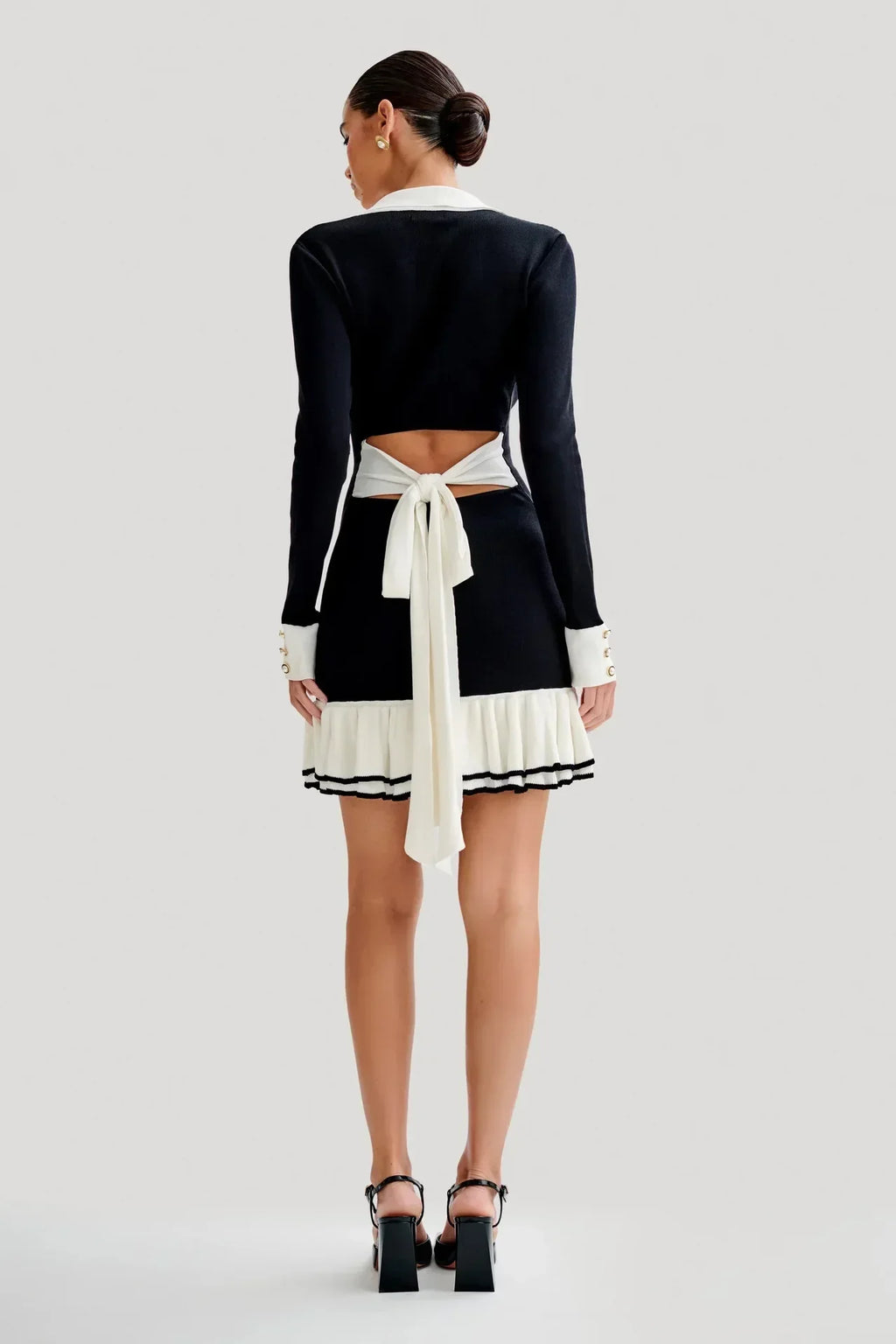 Aimee Ruffled Knit Mini Dress