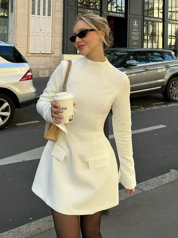 Talia Long Sleeve A-Line Mini Dress