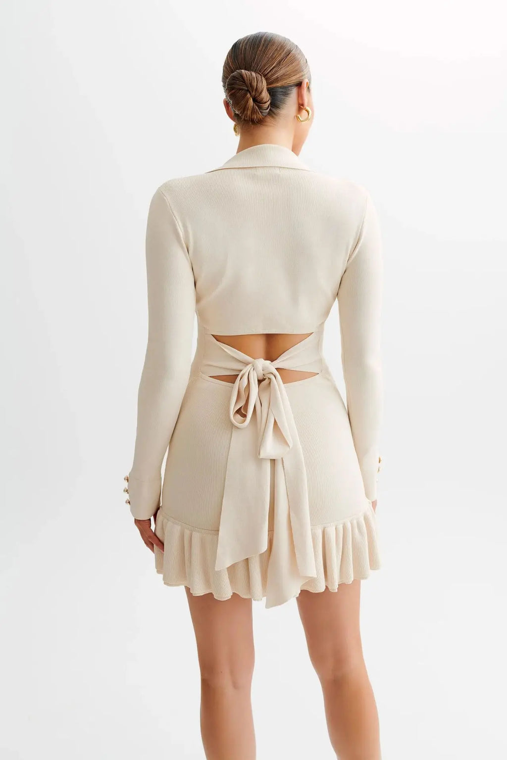 Aimee Ruffled Knit Mini Dress