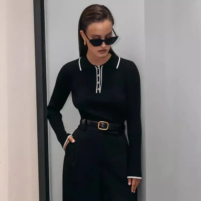 Santina Ribbed Zip Sweater