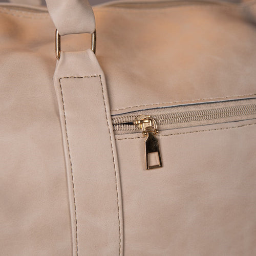 Beige Vintage Duffle Bag