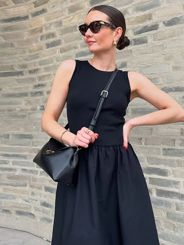 Edda Black Midi Dress