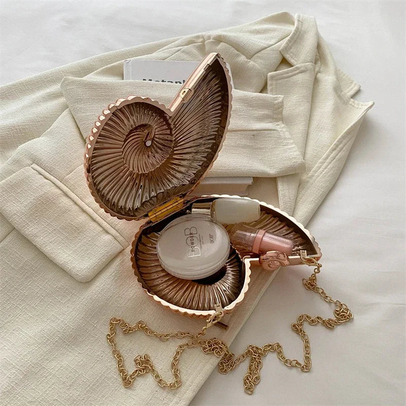 Marella Metallic Shell Clutch