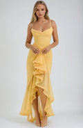 Dianella Ruffle Mesh Maxi Dress