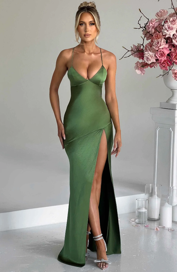 Mariella Satin Slip Maxi Dress