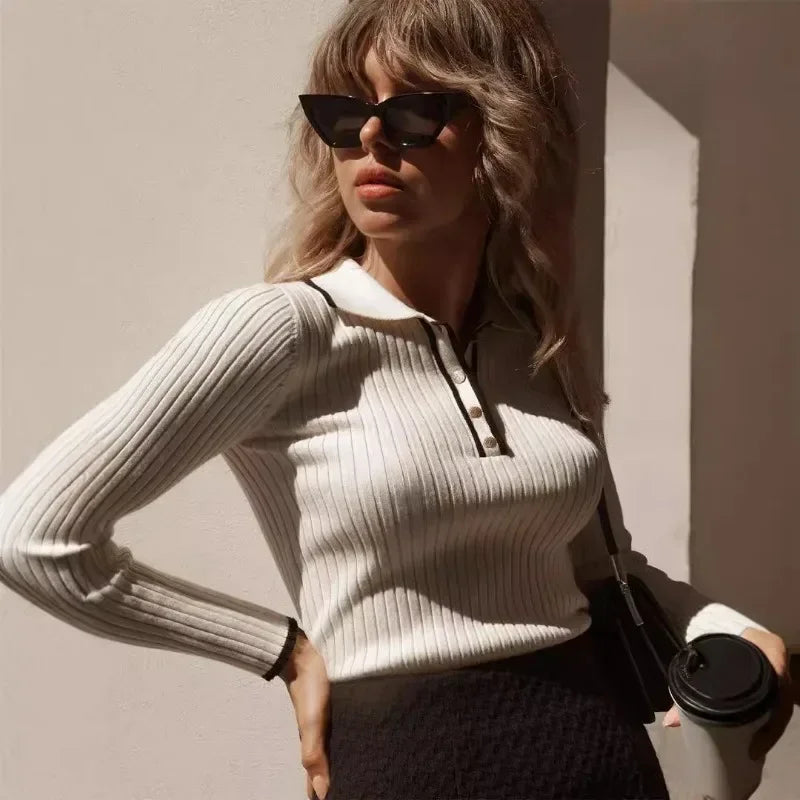 Santina Ribbed Zip Sweater