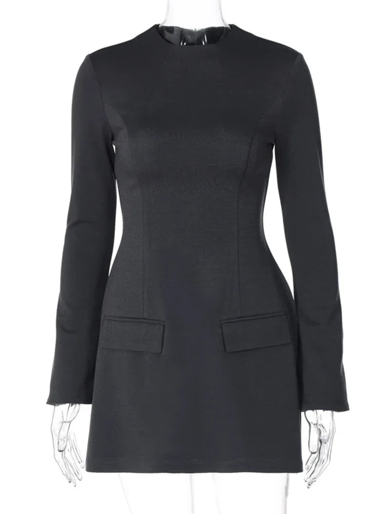 Talia Long Sleeve A-Line Mini Dress