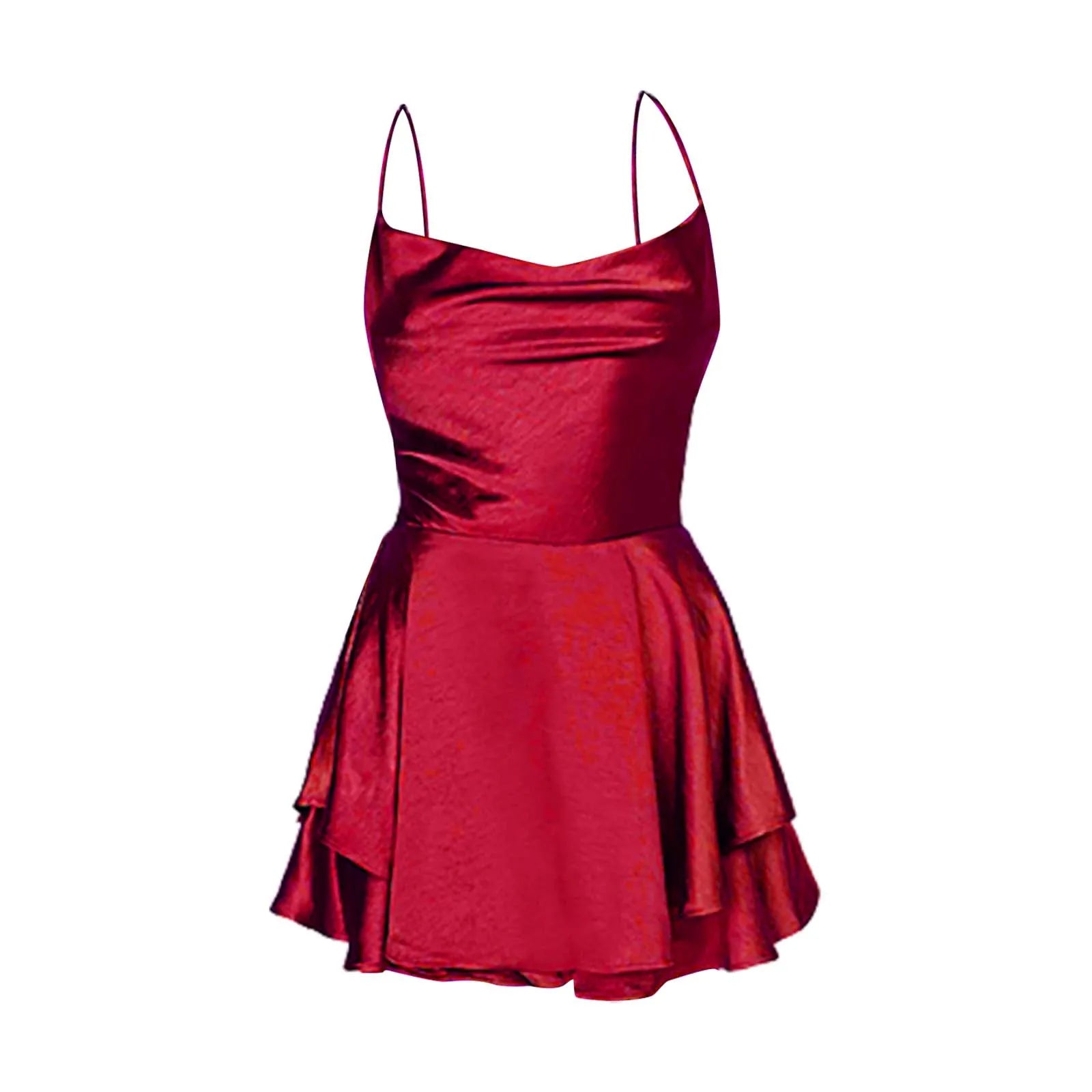 Lylia Red Cocktail Mini Dress
