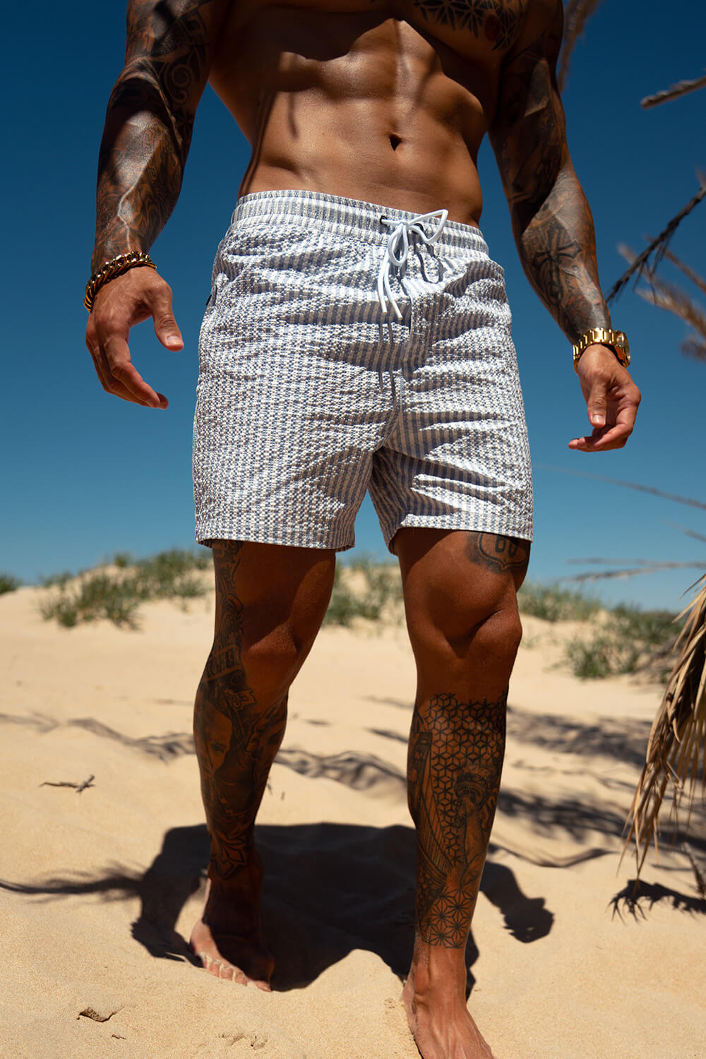Montaro Swim Shorts - Blue/White