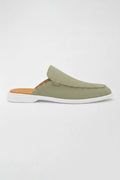 Olive Grey Slide Loafers