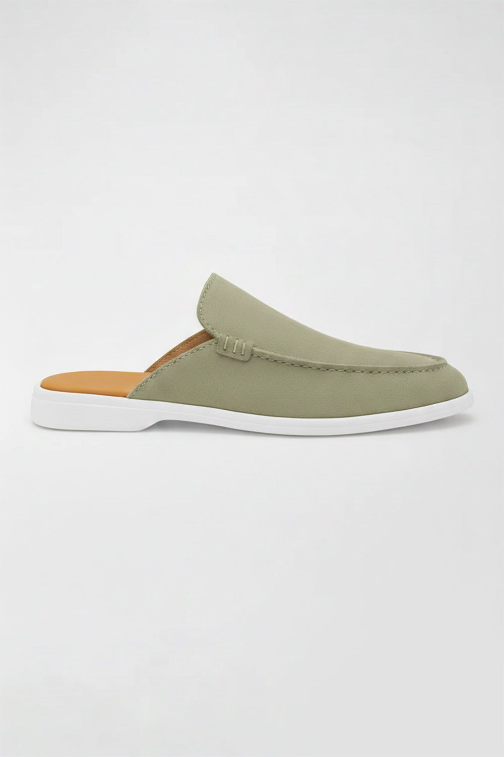 Olive Grey Slide Loafers