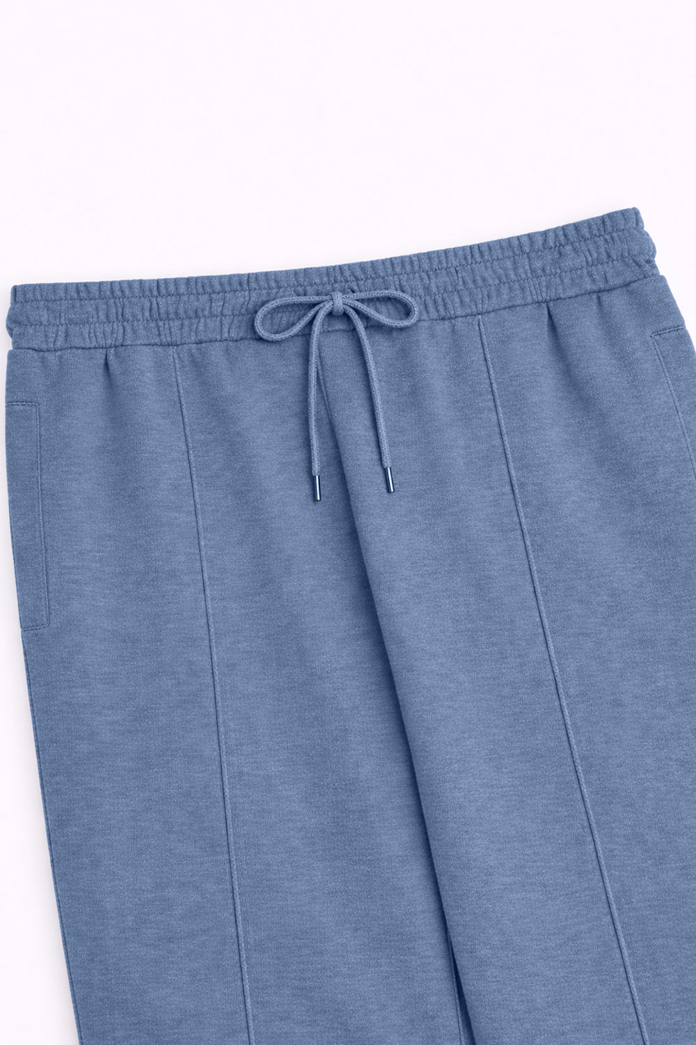Denim Blue Stapered Knitted Pants
