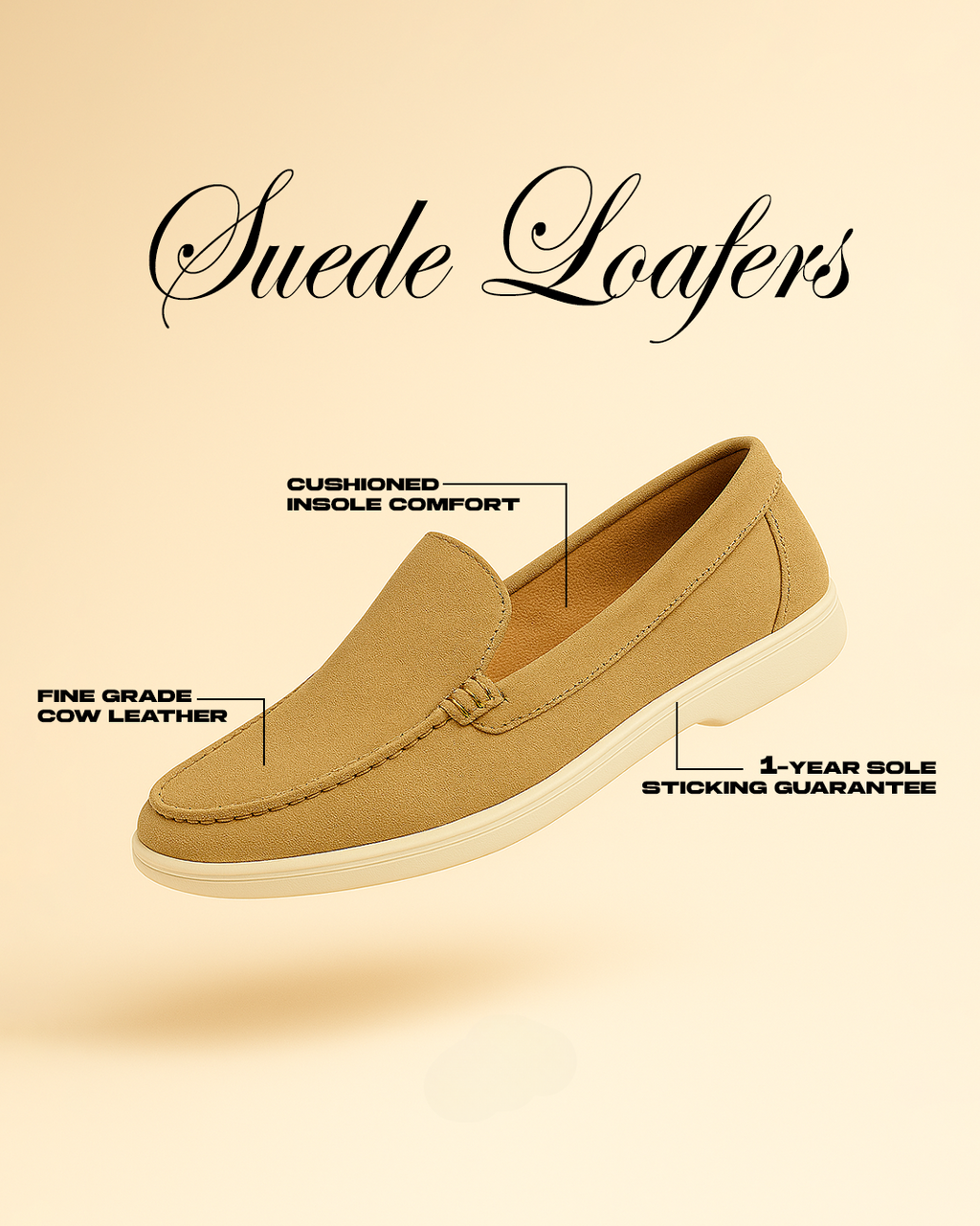 Mustard Suede Loafers