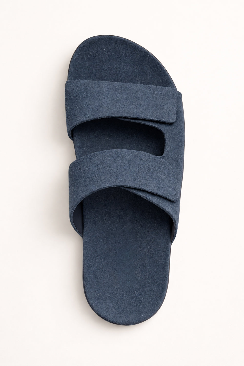 Teal Blue Suede Slides