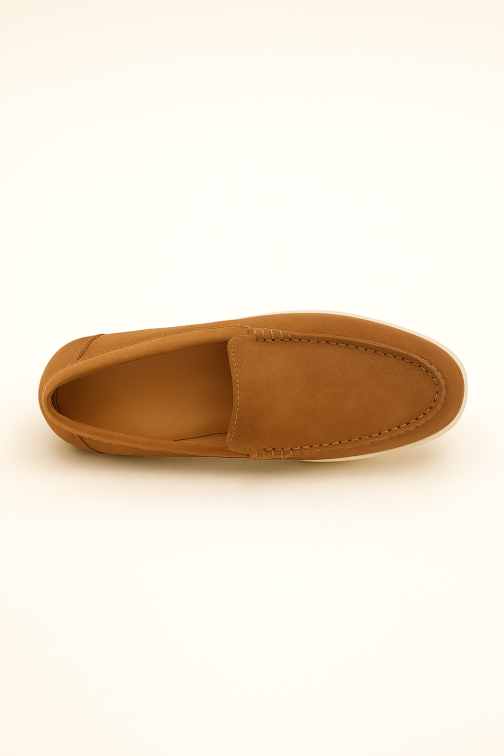 Tan Brown Suede Loafers