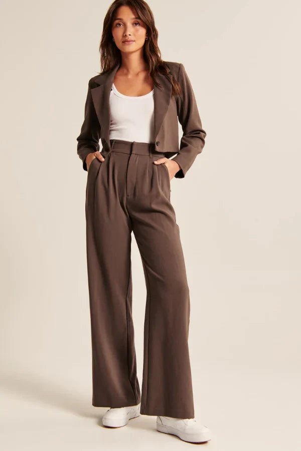 Lucia Chocolate Tailored Pants Women