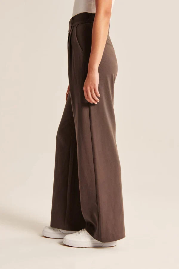 Lucia Chocolate Tailored Pants Women
