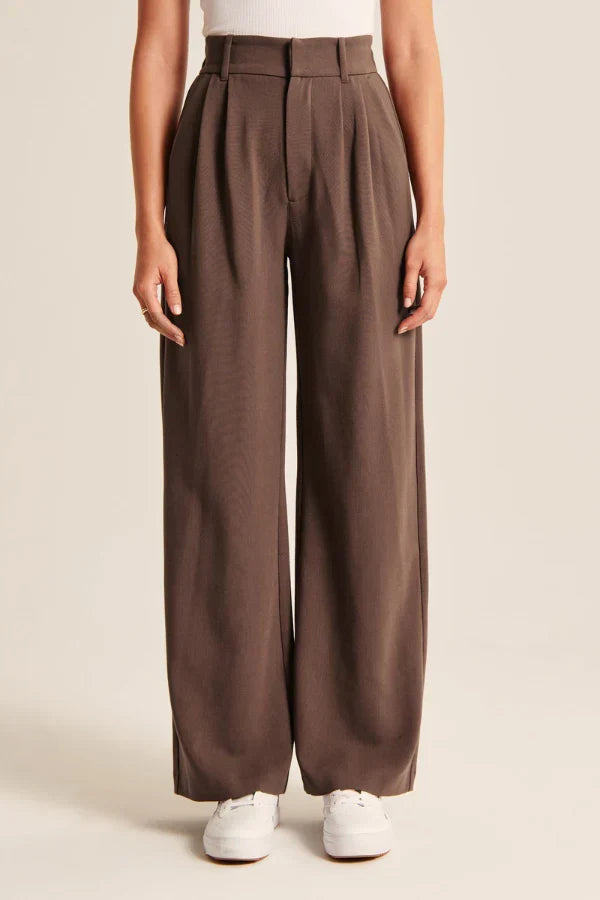 Lucia Chocolate Tailored Pants Women