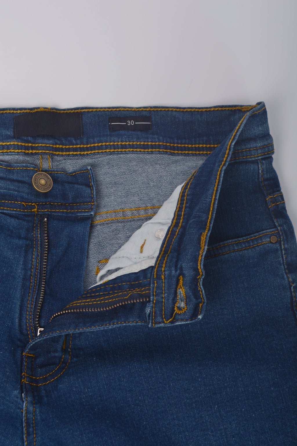 Medium Blue Denim with Golden Thread