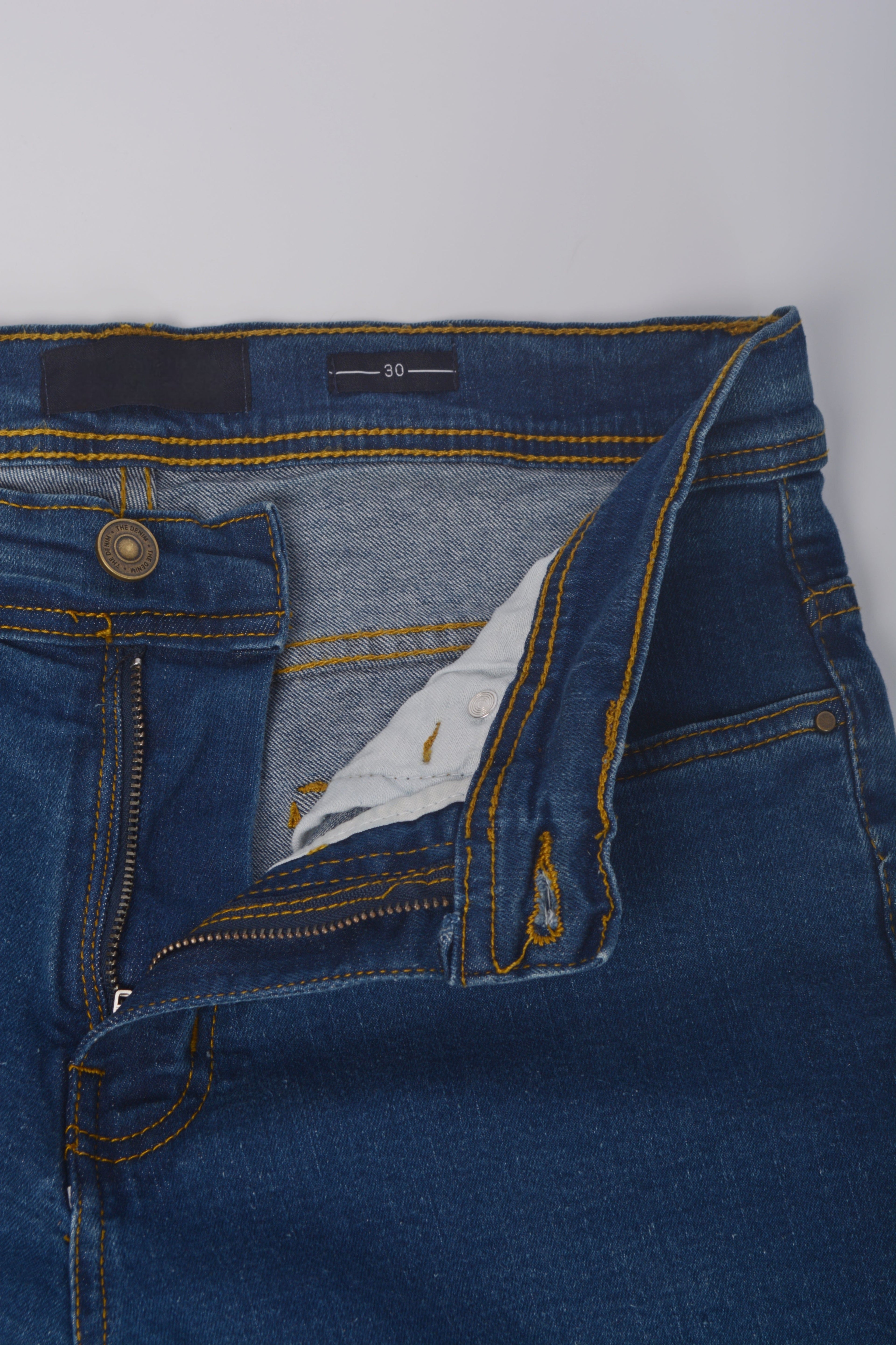 Medium Blue Denim with Golden Thread