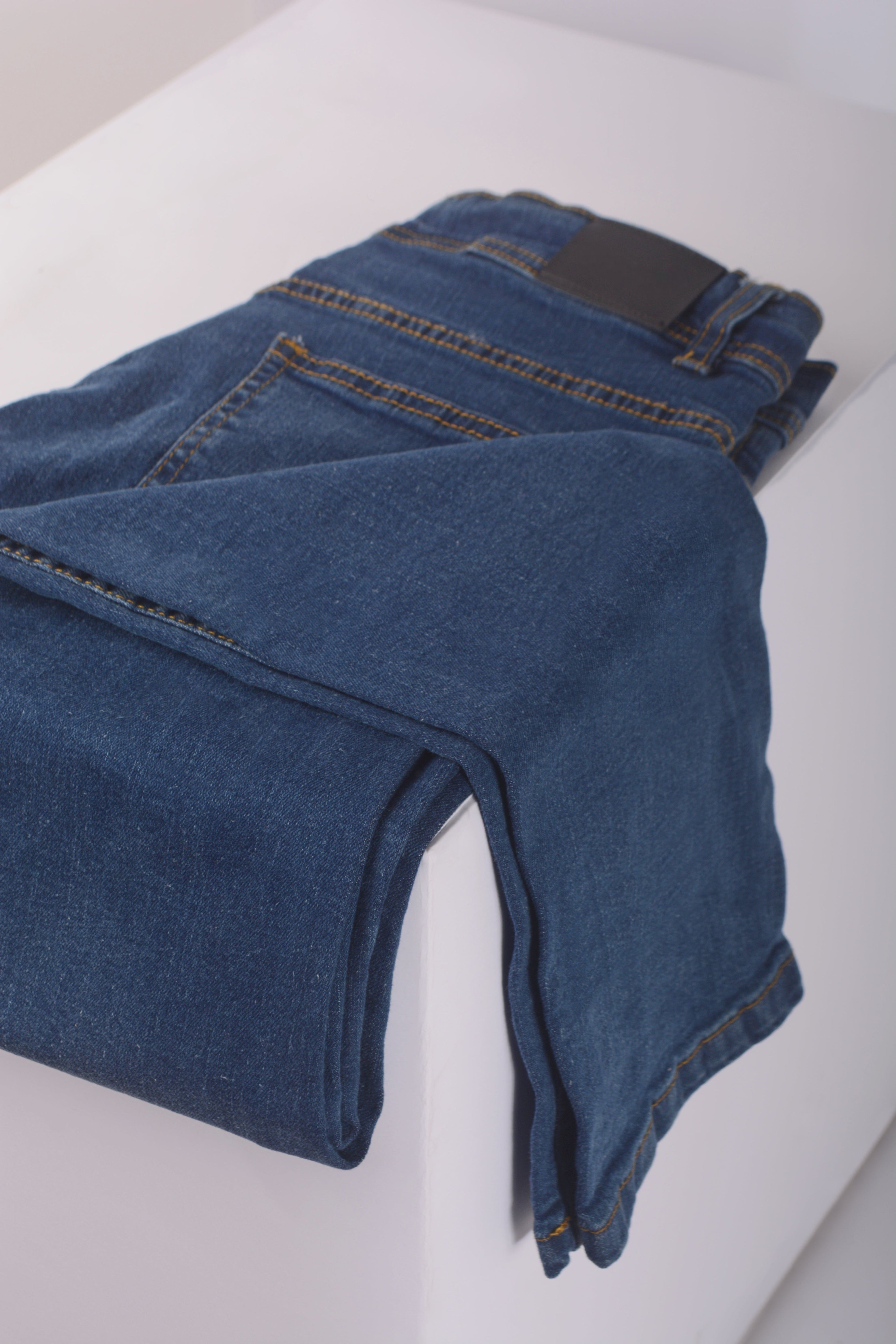 Medium Blue Denim with Golden Thread