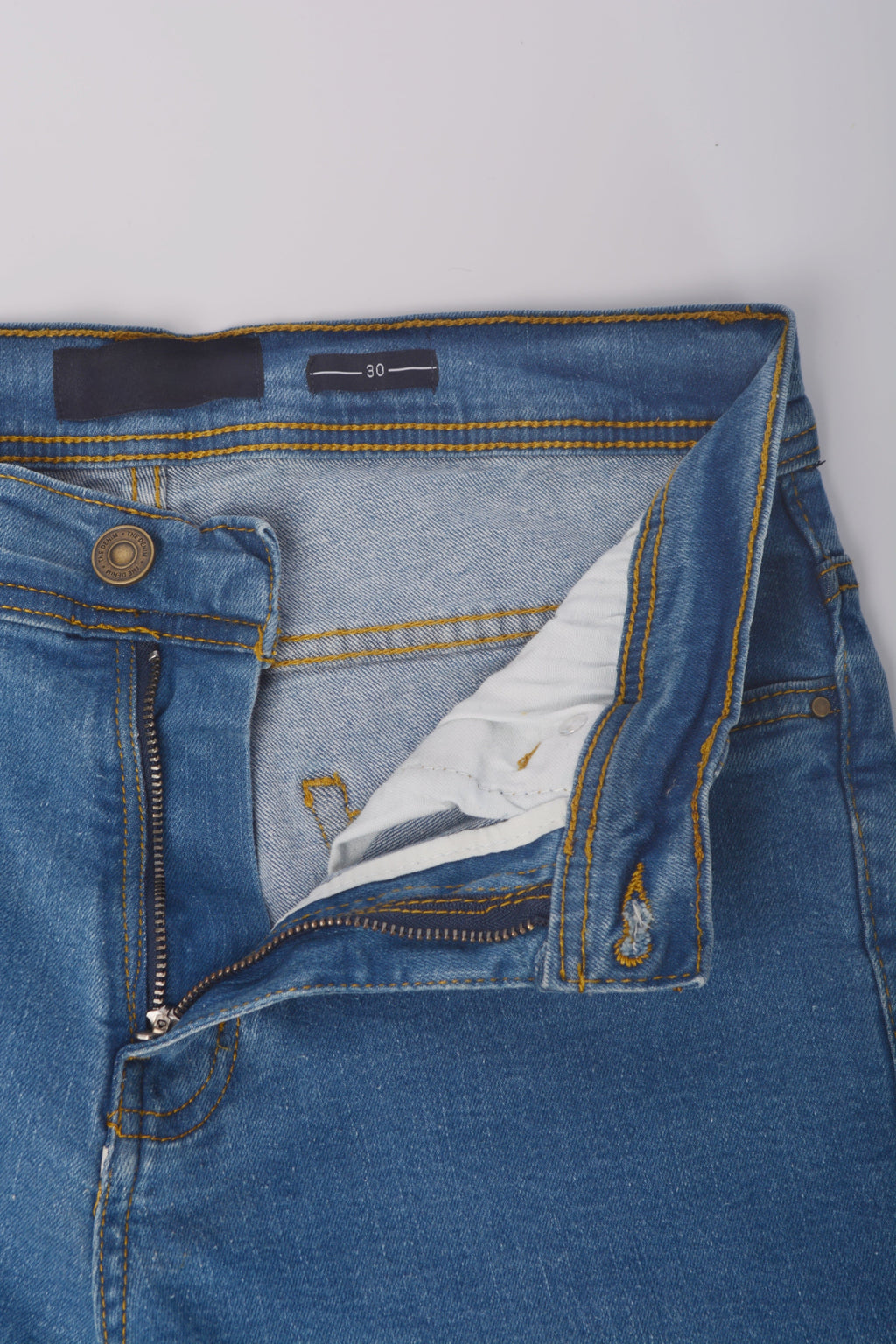 Light Blue Denim with Golden Thread