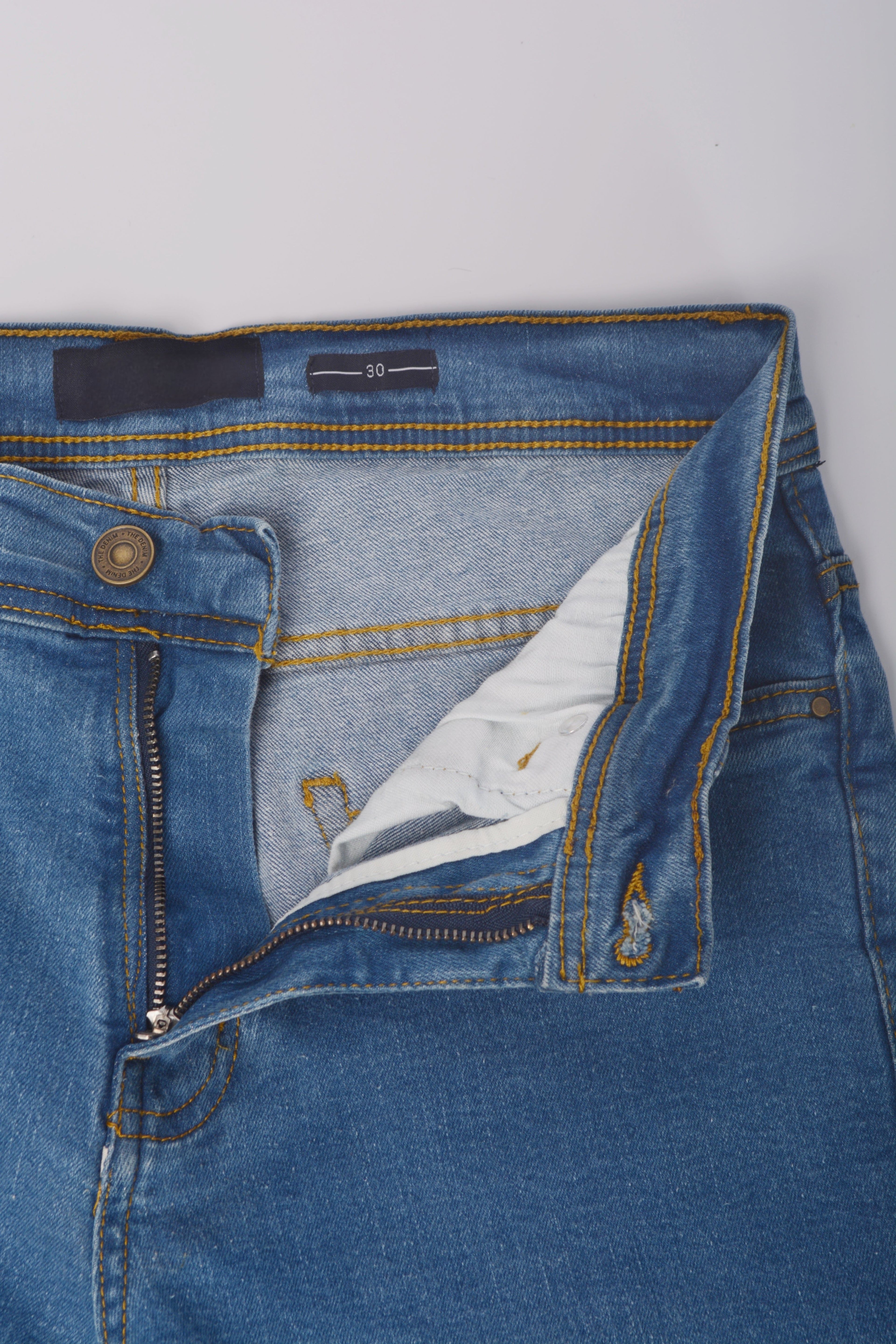 Light Blue Denim with Golden Thread