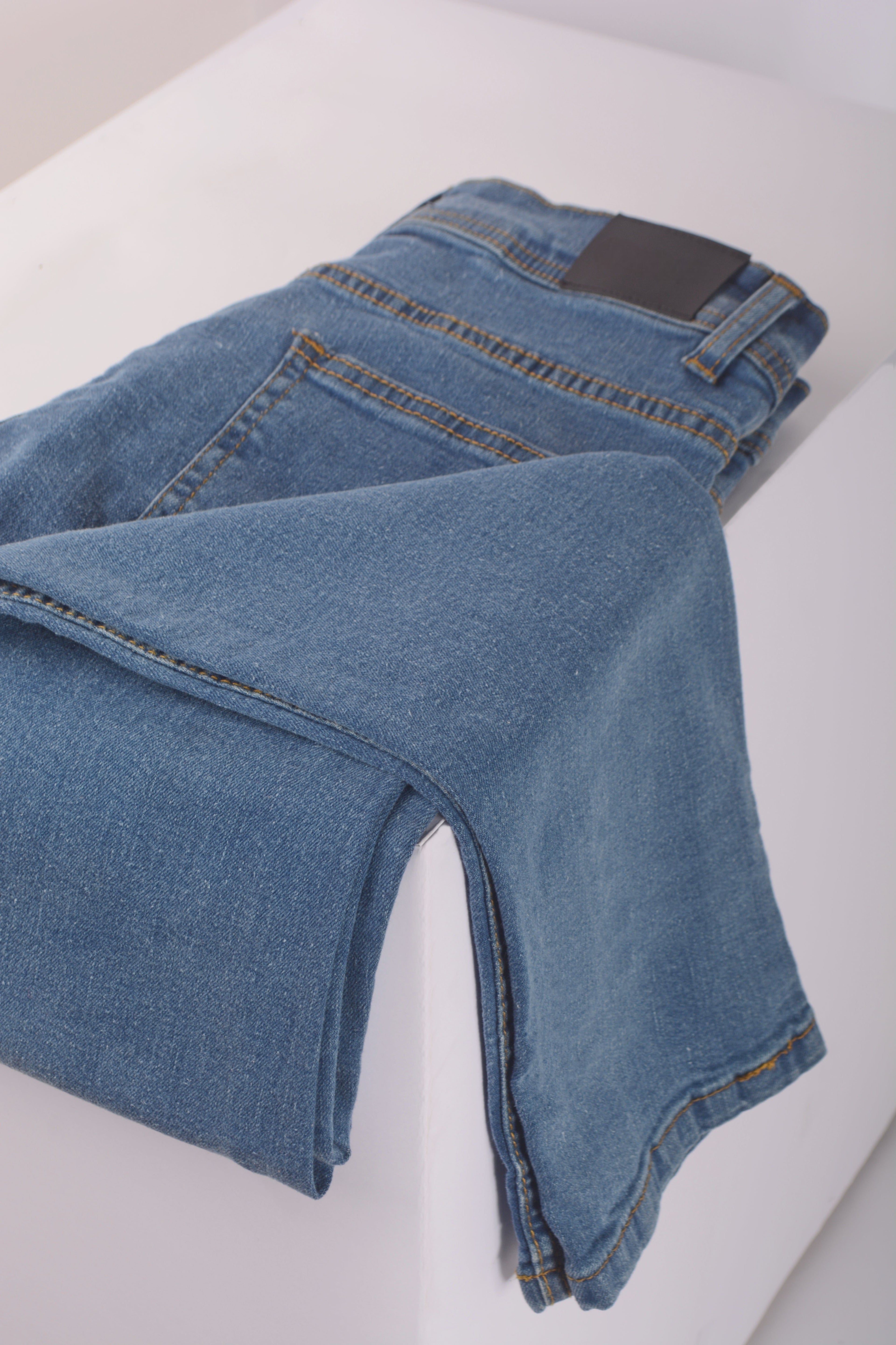 Light Blue Denim with Golden Thread