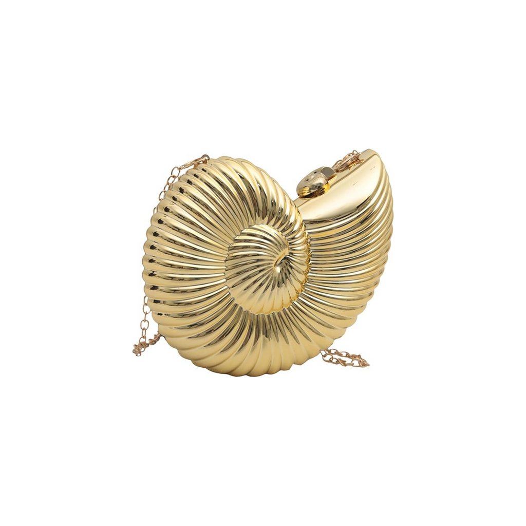 Marella Metallic Shell Clutch