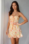 Aubrielle Floral Cocktail Mini Dress