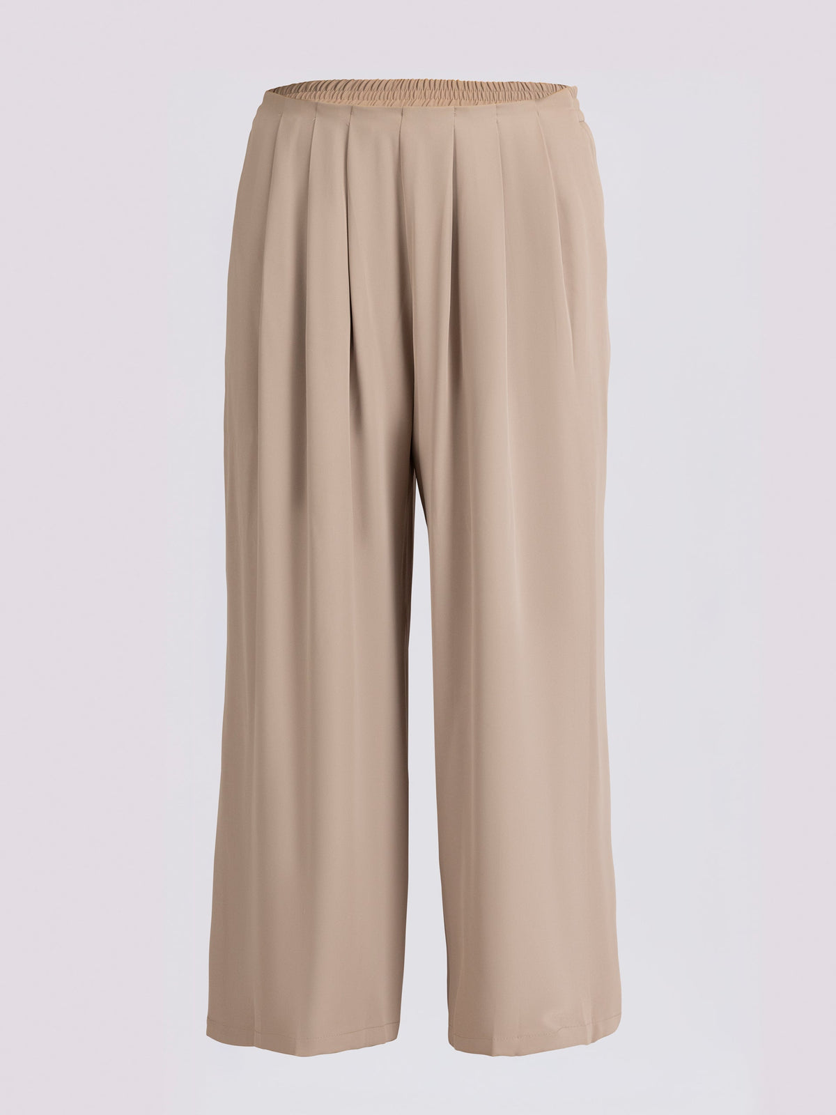 Grey-Beige Wide Leg Trousers