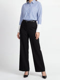 Black High Waist Belted Trousers