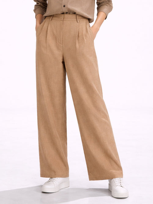 Beige Relaxed Trousers