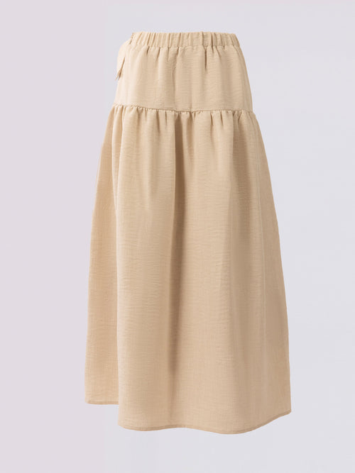 Beige Tiered Skirt