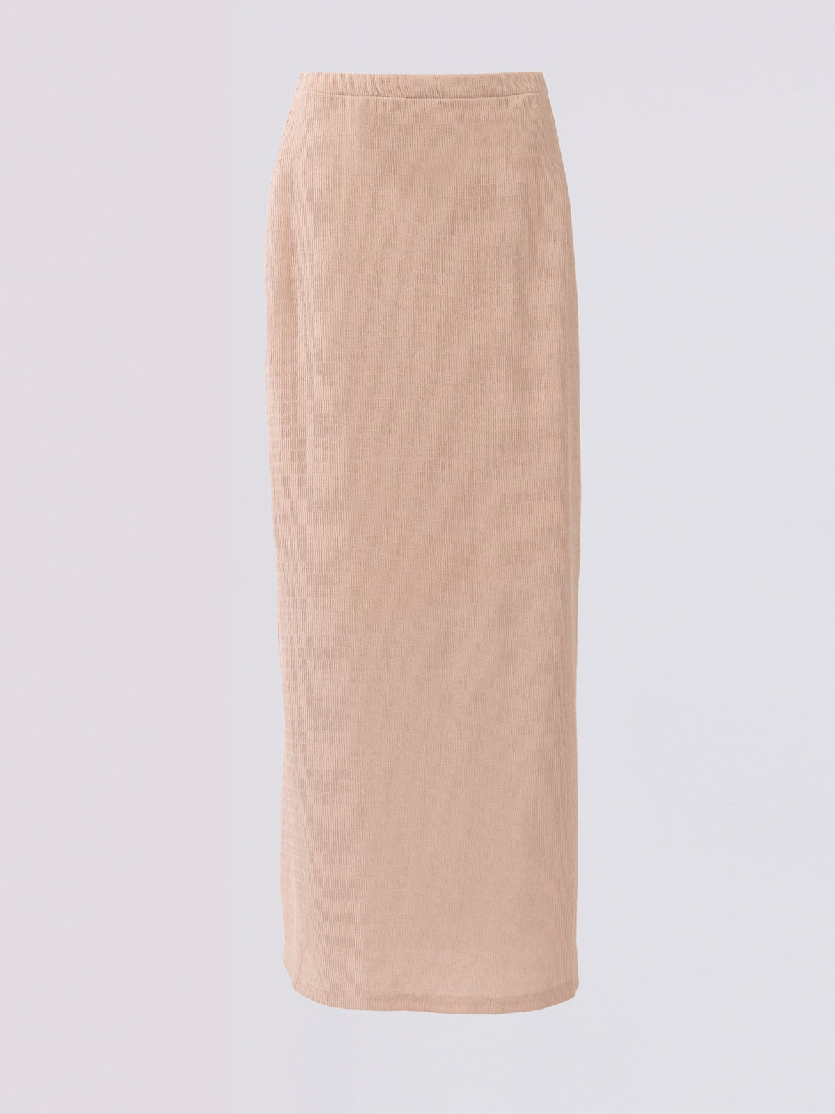 Salmon Ribbed Long Skirt