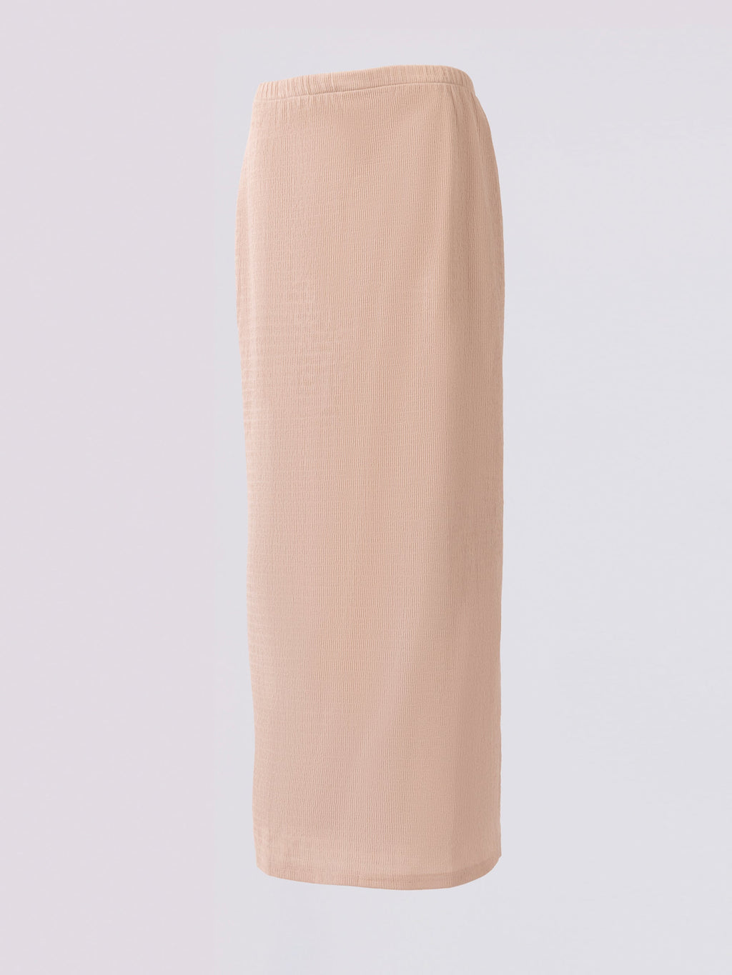 Salmon Ribbed Long Skirt