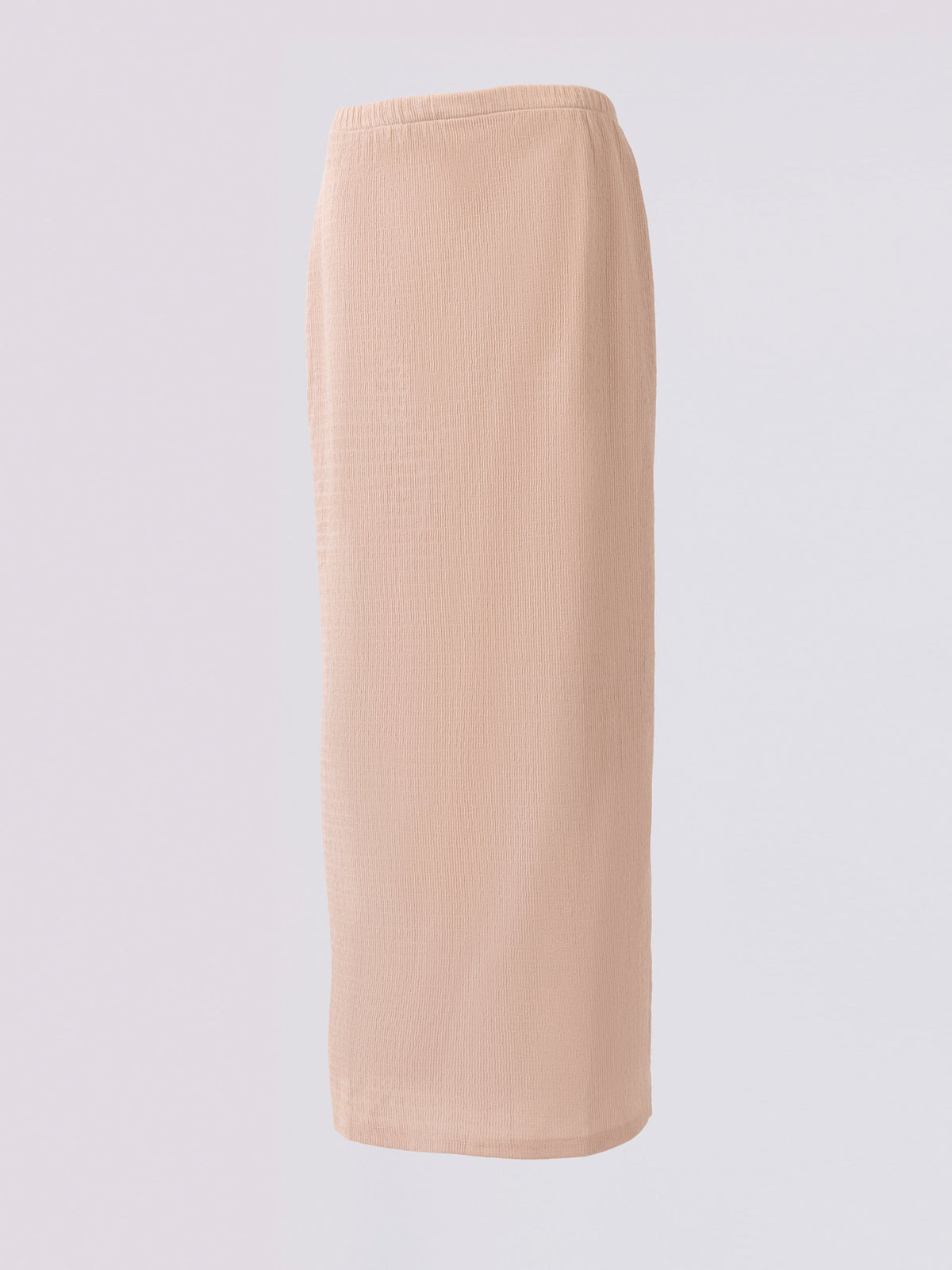Salmon Ribbed Long Skirt