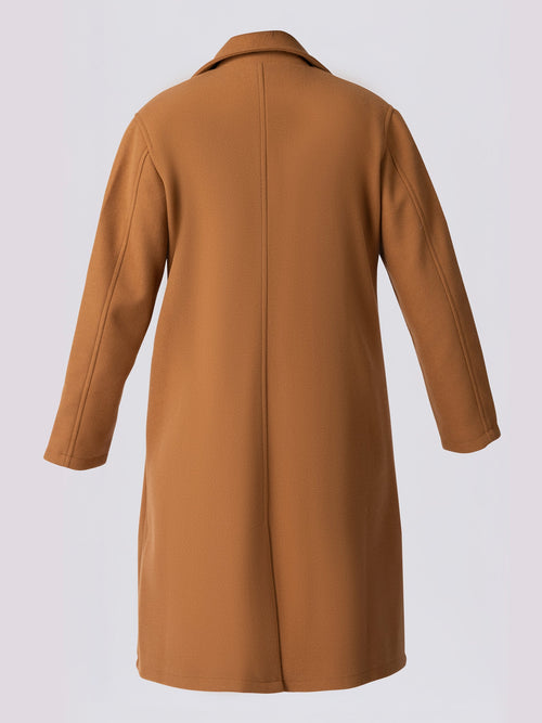 Beige Tailored Wool Coat