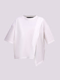 White Asymmetrical T-Shirt