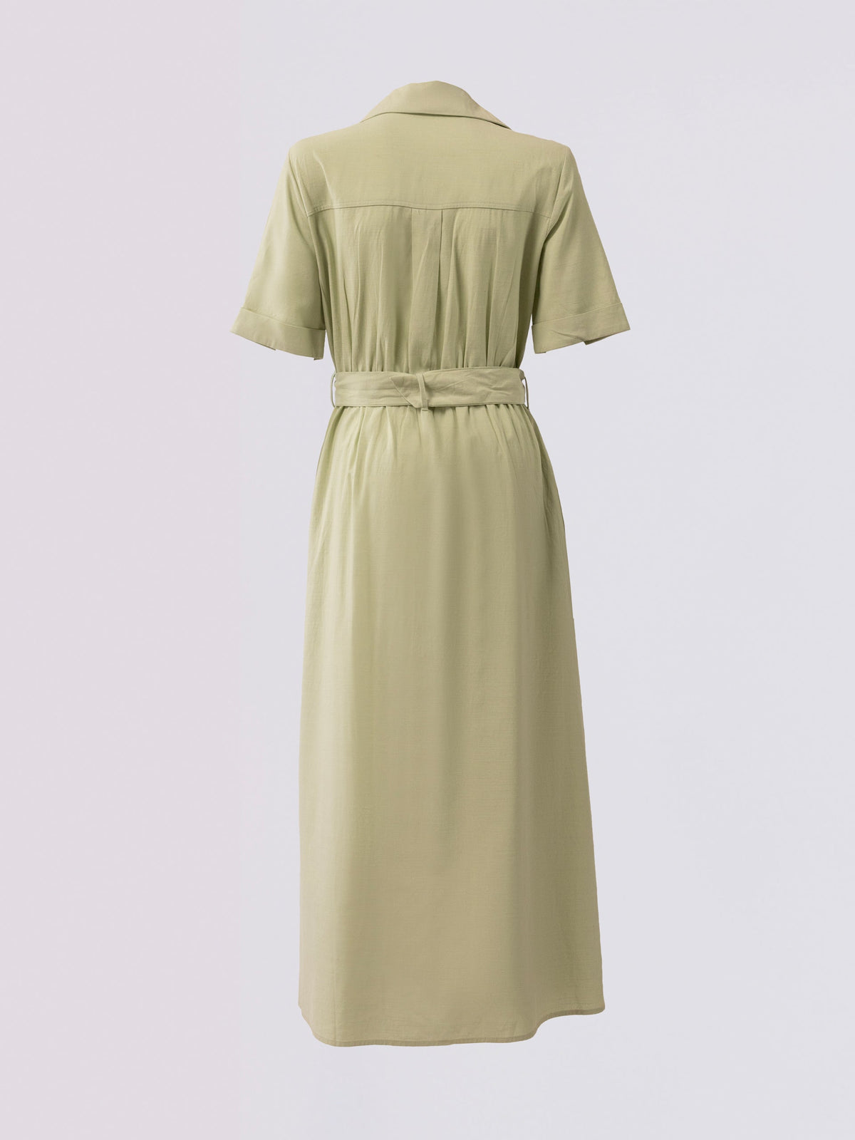 Mint Green Collared Flare Dress