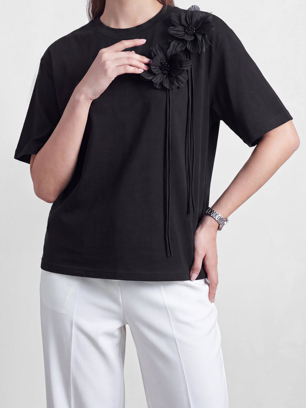 Ebony Embellished Tee